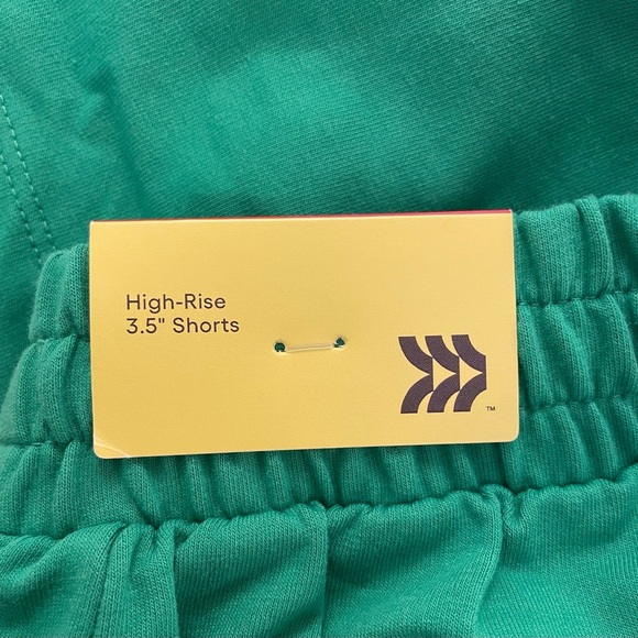 All In Motion High Rise Terry Shorts in Green - Picture 11 of 11